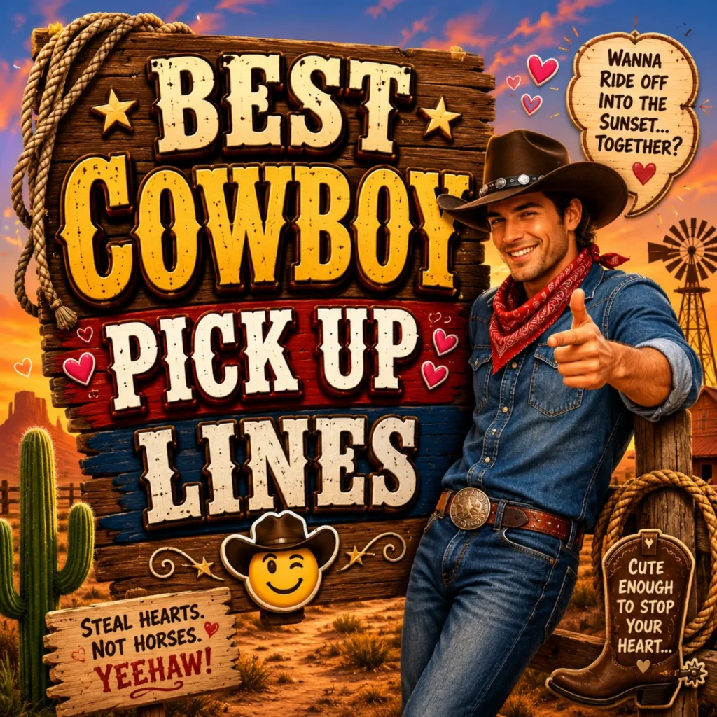 Best Cowboy Pick Up Lines 🤠