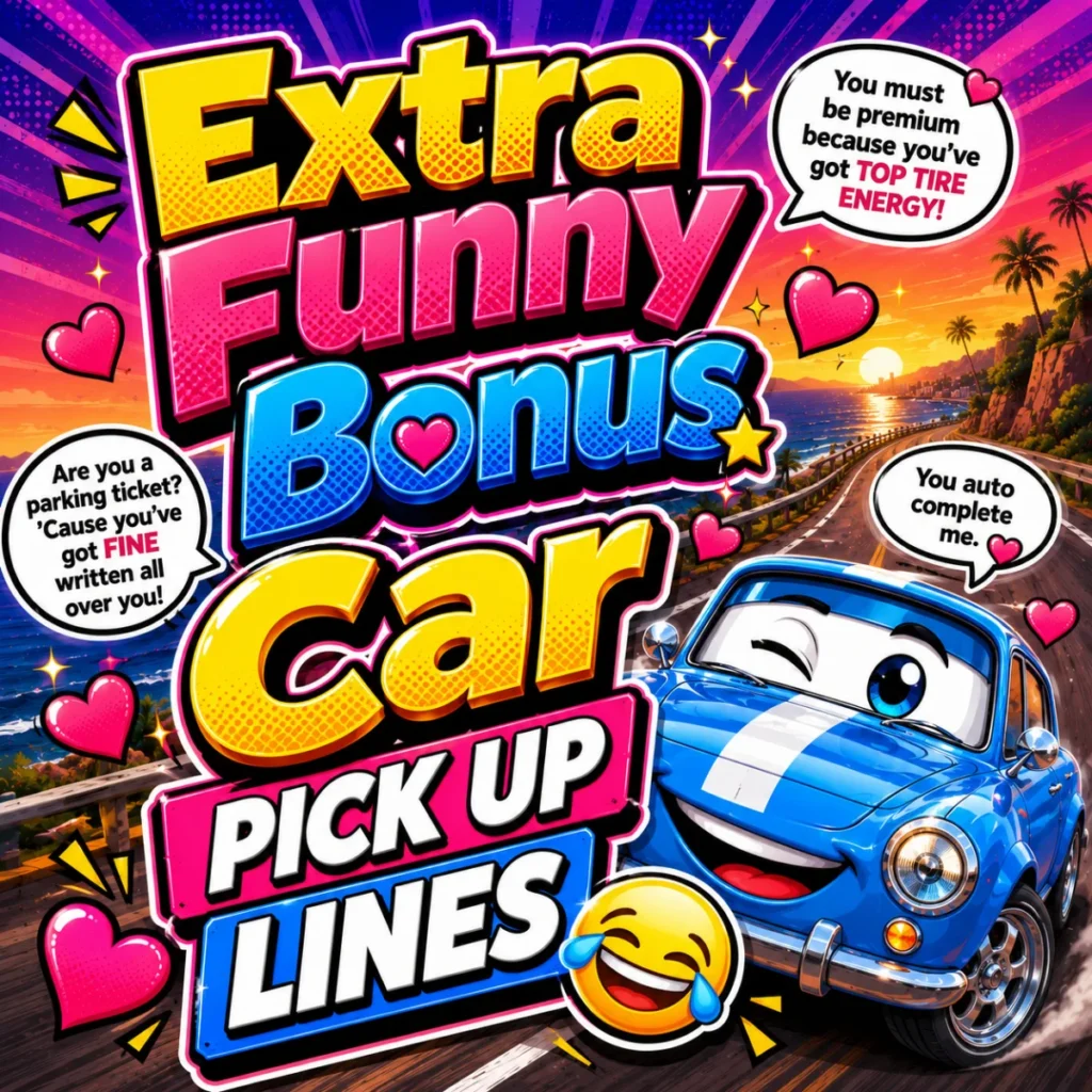 Extra Funny Bonus Car Pick Up Lines 😂