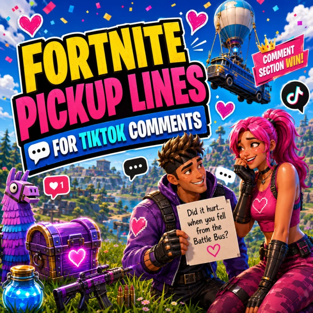Fortnite Pickup Lines for TikTok Comments 🎥
