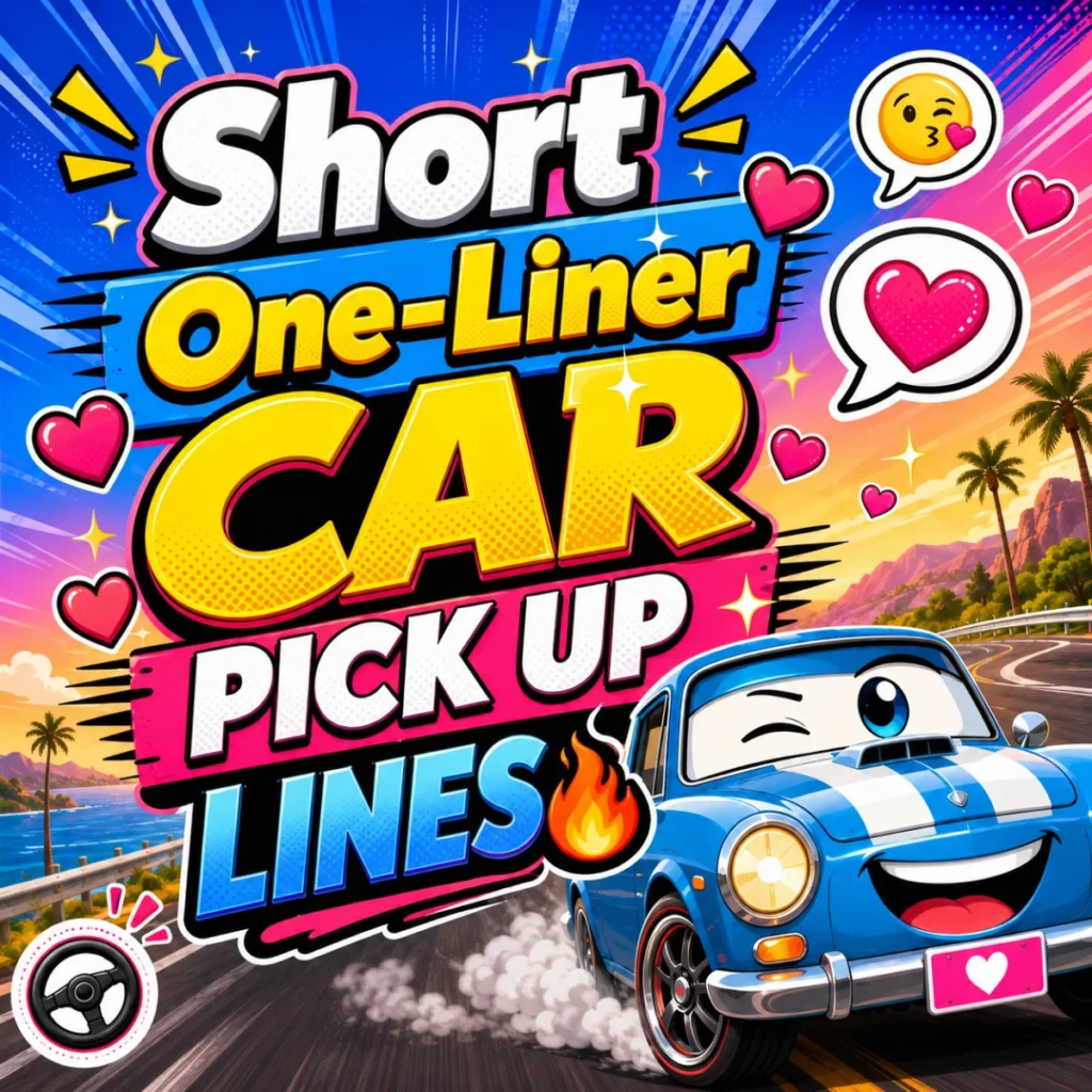 Short One-Liner Car Pick Up Lines 🔥