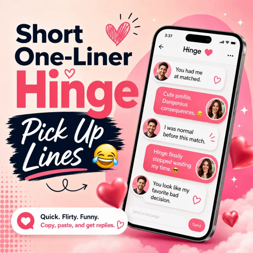 Short One-Liner Hinge Pick Up Lines 😂