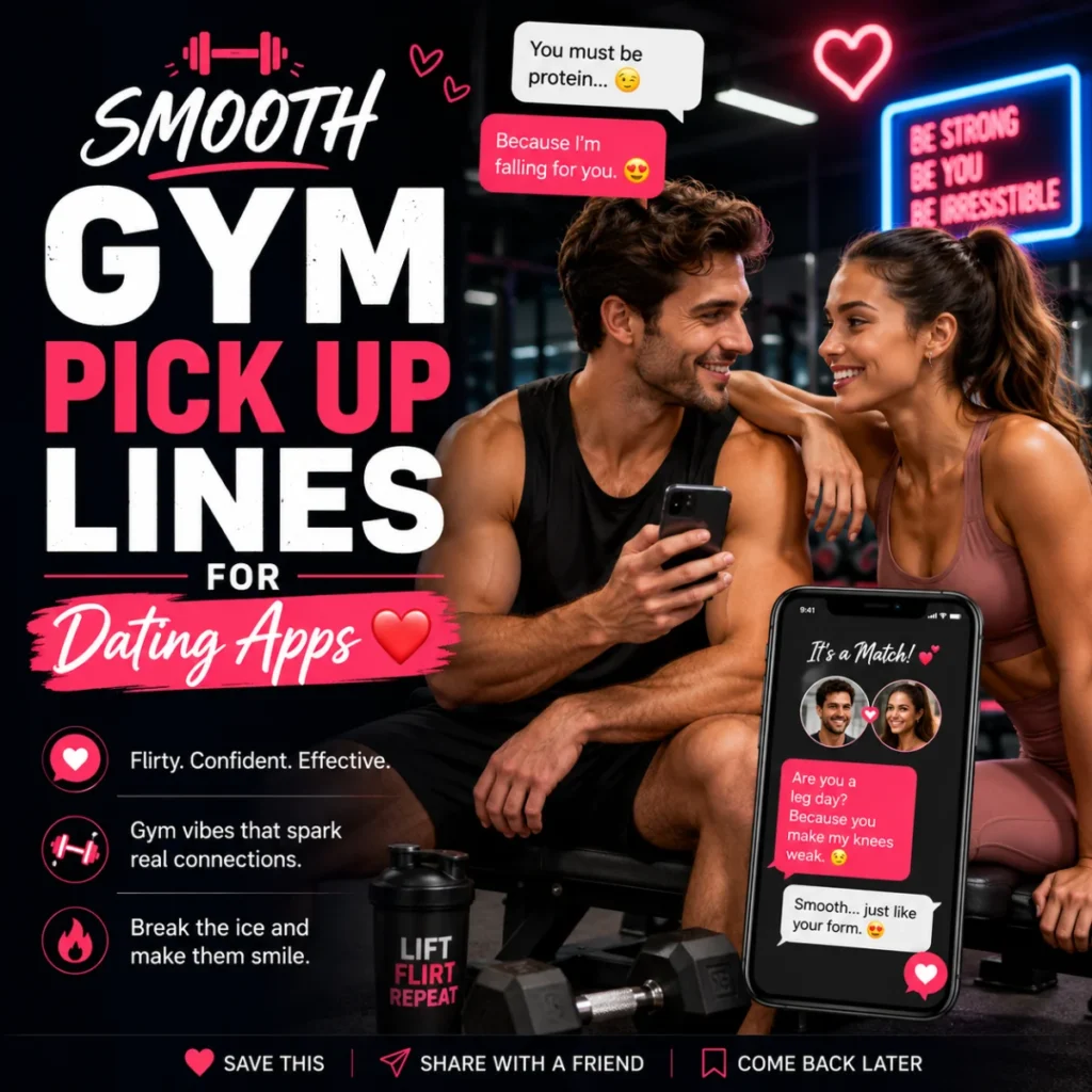 Smooth Gym Pick Up Lines for Dating Apps ❤️