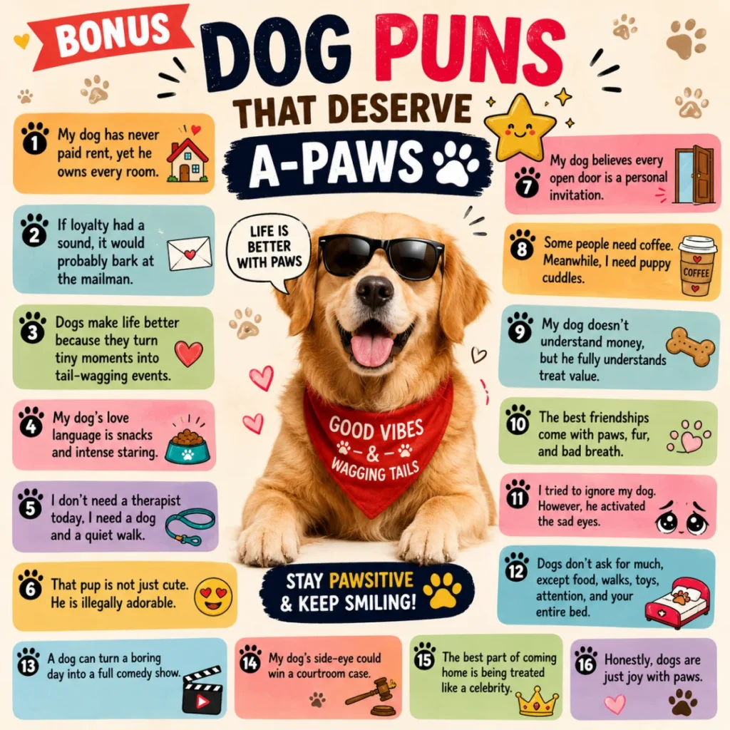 Bonus Dog Puns That Deserve A-Paws 🌟