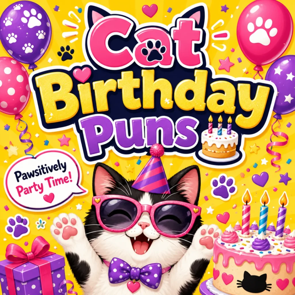 Cat Birthday Puns 🎂
