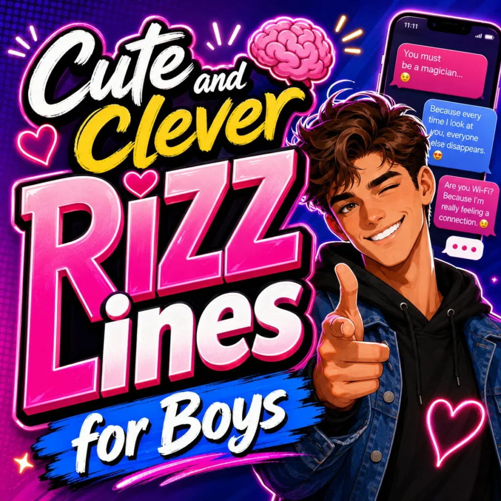 Cute and Clever Rizz Lines for Boys 🧠