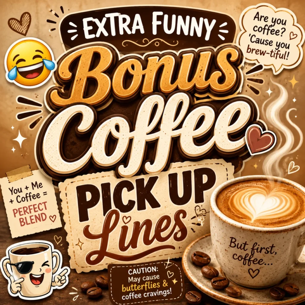 Extra Funny Bonus Coffee Pick Up Lines 😂☕