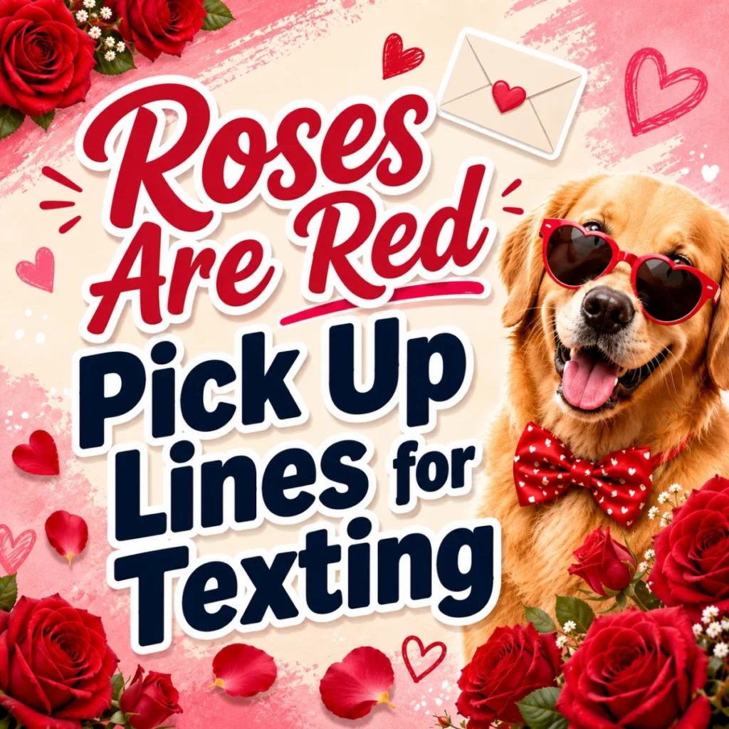 Roses Are Red Pick Up Lines for Texting 💌
