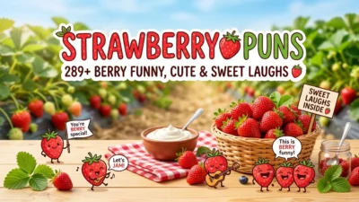 Strawberry Puns: 289+ Berry Funny, Cute & Sweet Laughs