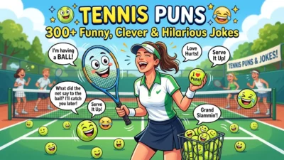 Tennis Puns: 300+ Funny, Clever & Hilarious Jokes