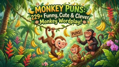Monkey Puns: 229+ Funny, Cute & Clever Monkey Wordplay