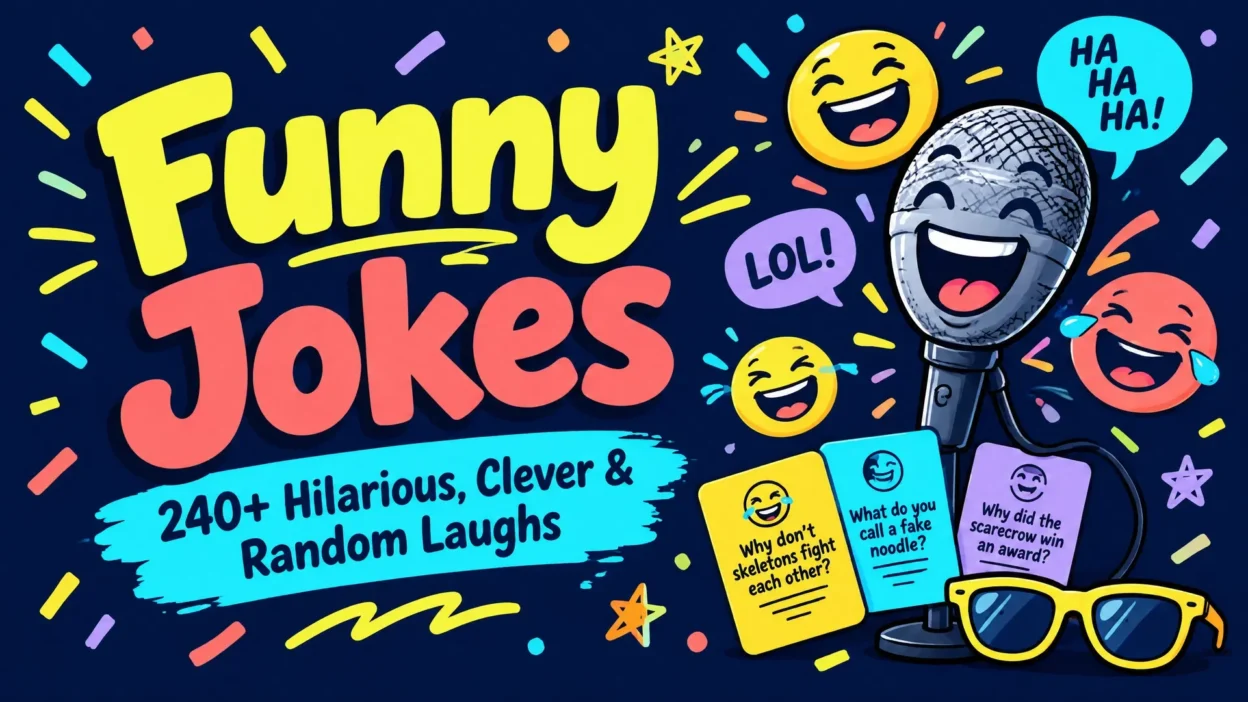 Funny Jokes: 240+ Hilarious, Clever & Random Laughs