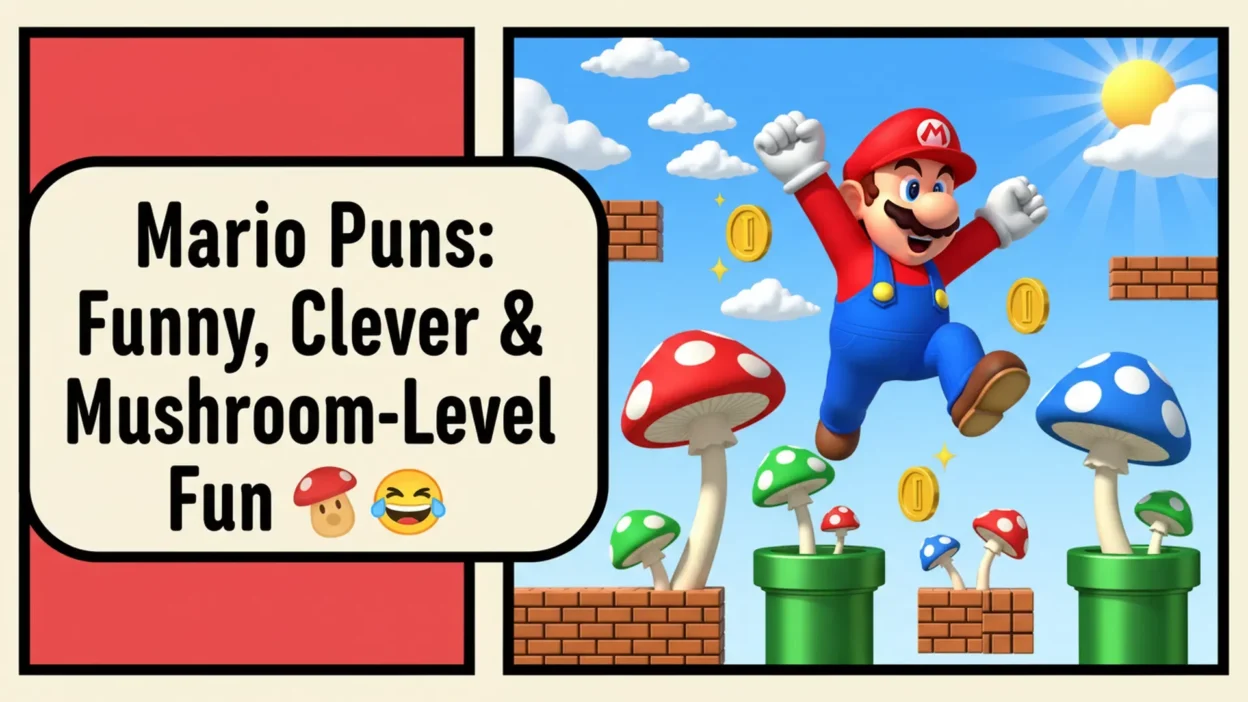 Mario puns funny clever and mushroom-level fun