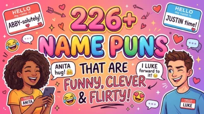 226+ Name Puns That Are Funny, Clever, and Flirty