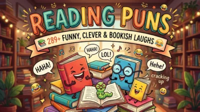 289+ Reading Puns: Funny, Clever & Bookish Laughs