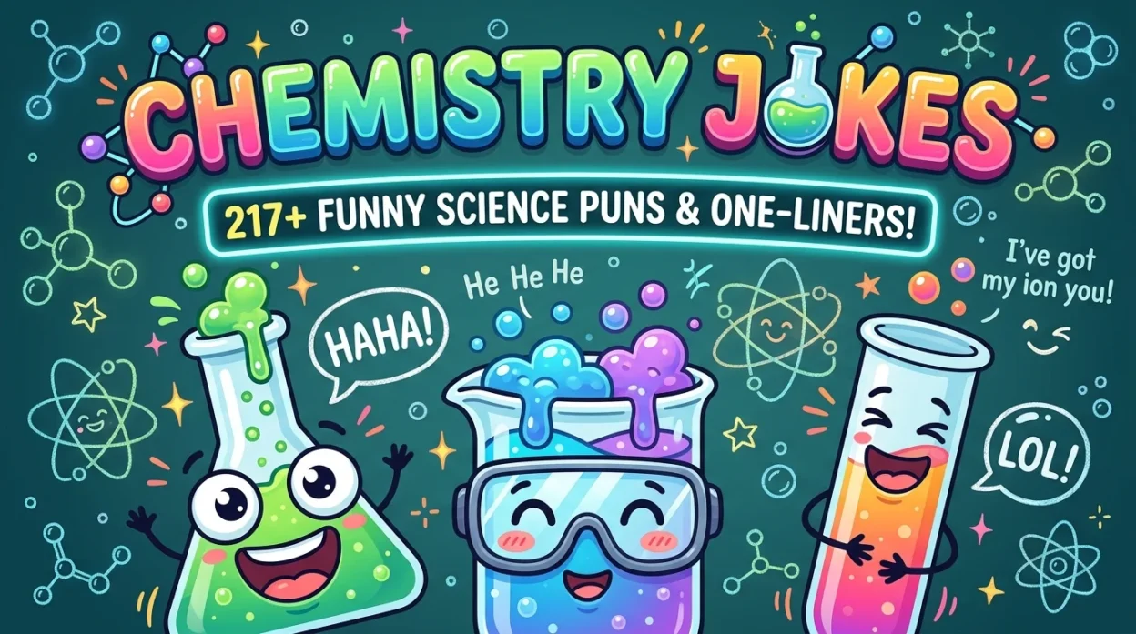 Chemistry Jokes: 217+ Funny Science Puns and One-Liners