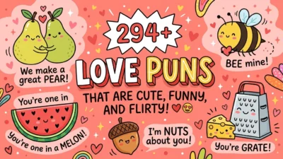 294+ Love Puns That Are Cute, Funny, and Flirty